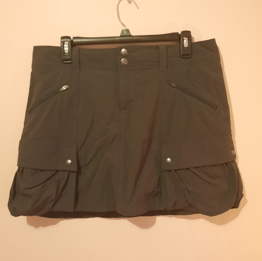 Athleta Sporty Deep Grey Cargo Skirt Size 8 Vintage
